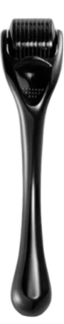 Black derma roller on a white background